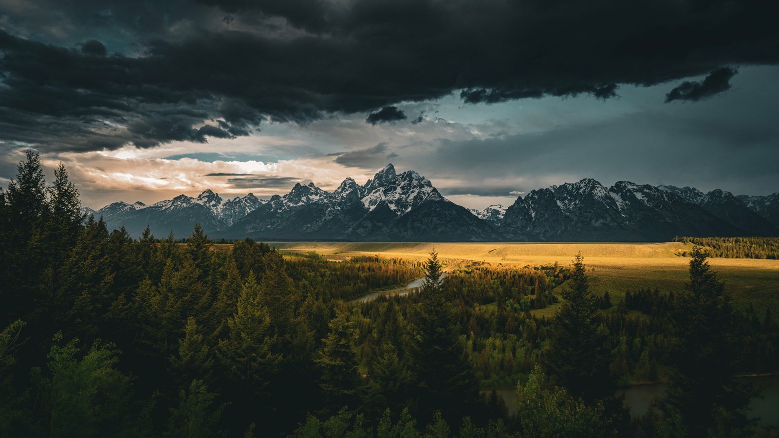 Mountains under a dramatic sky